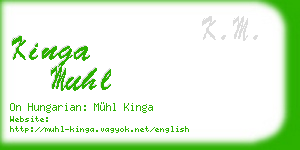 kinga muhl business card